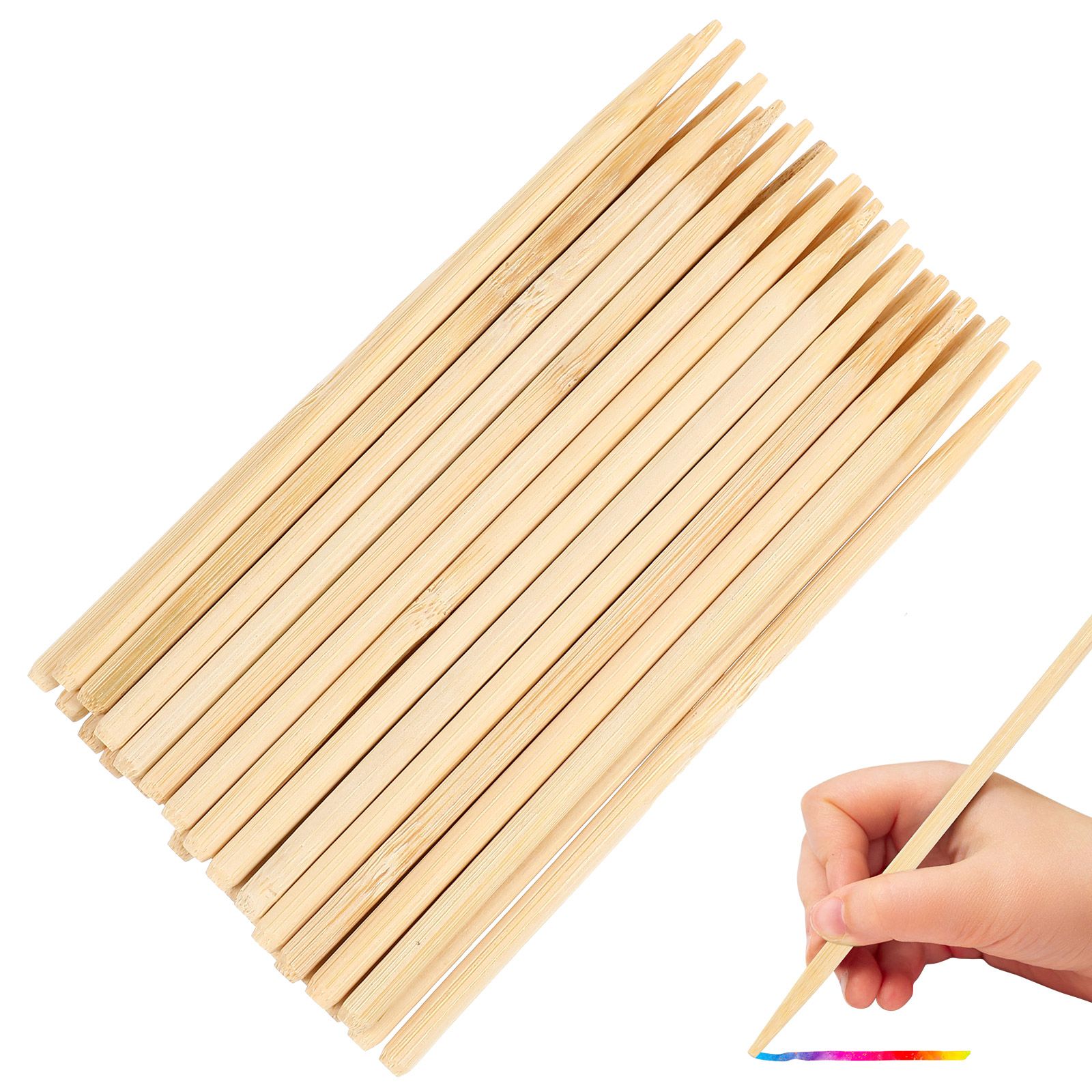 Woodworking Hobbies - 30 Adet Ahşap Çizik Boyama Bambu