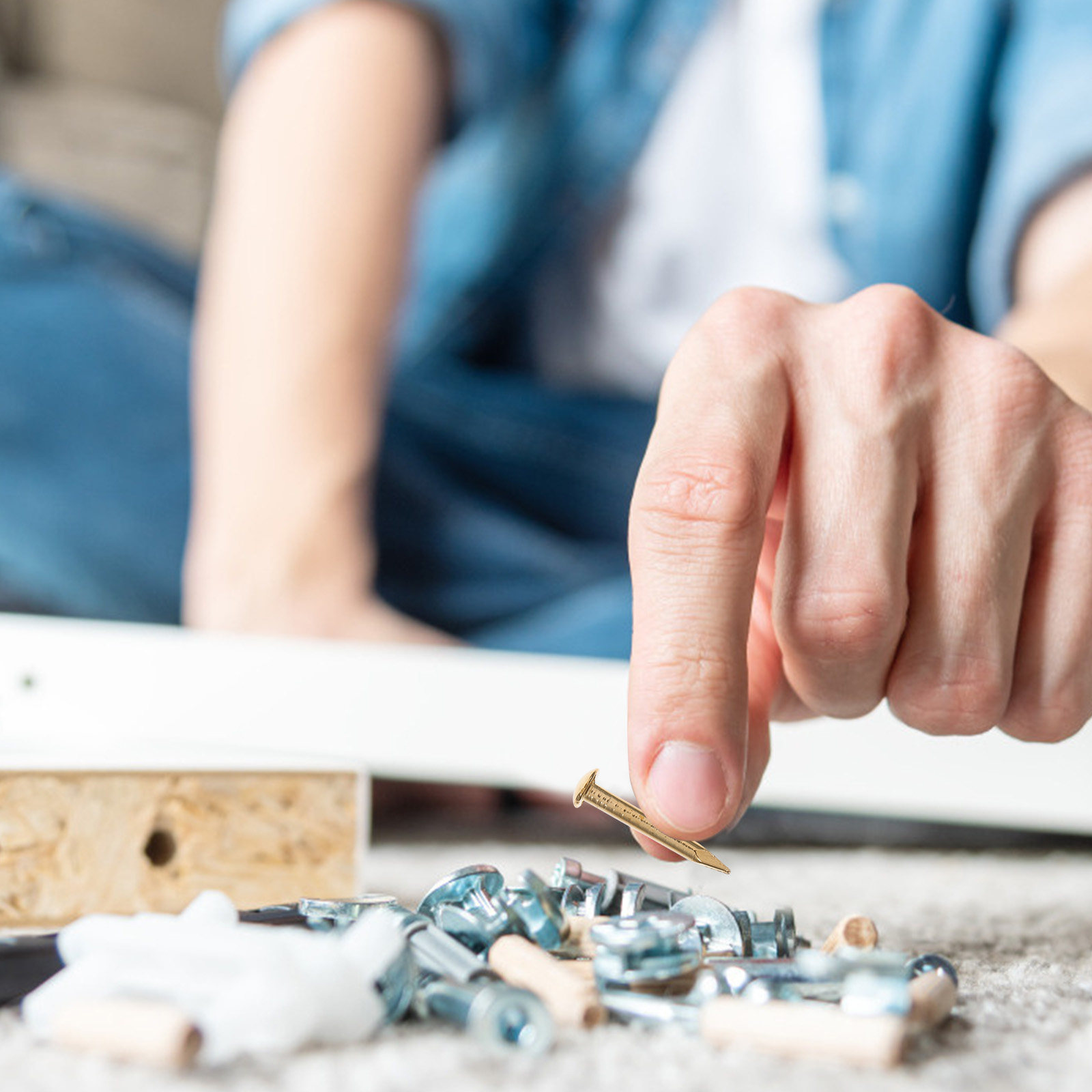 Woodworking Easy Projects - 1 Paket Sağlam Bakır Çiviler, Kolay
