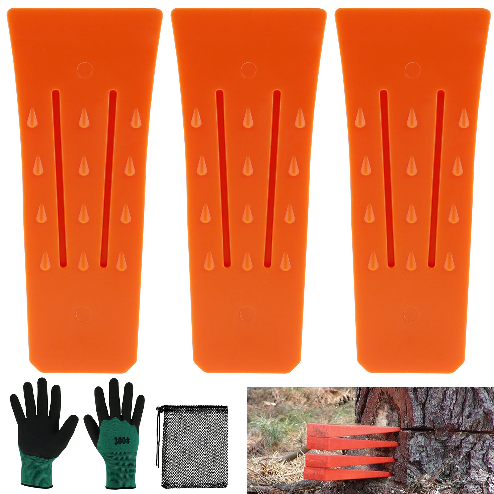 Woodworking Gloves - 3 adet Ağaç Kesme Takozları Dayanıklı