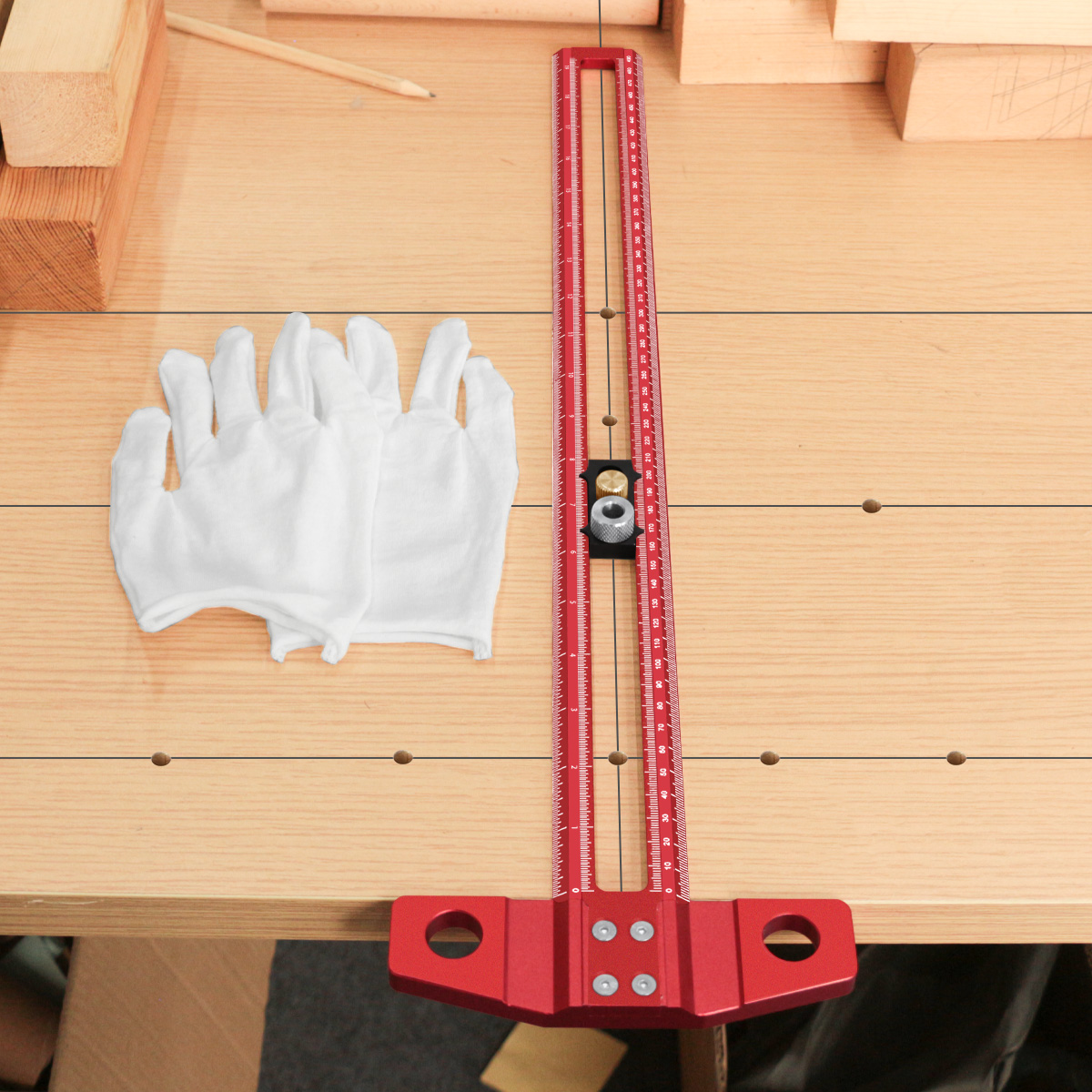 500mm Alüminyum T-Şekilli Çizi - Woodworking Gloves incelemesi ve fiyatı
